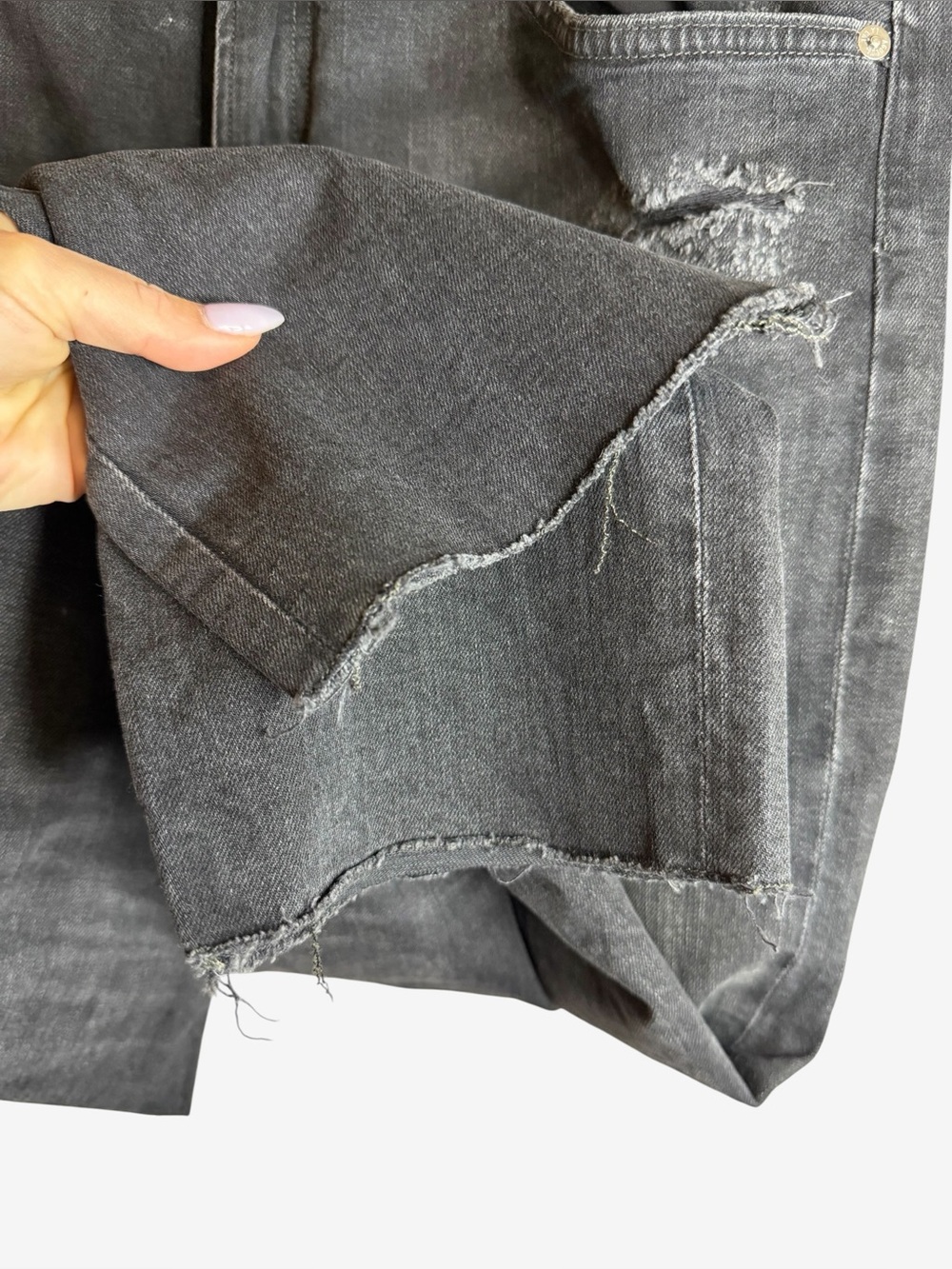 Agolde Men’s Distressed Black Jeans 34x28 - Picture 5 of 9